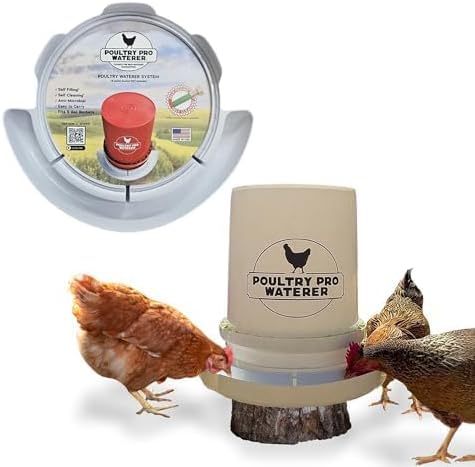 Hands-Free Poultry Waterer for Birds