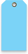 4 x 8 Waterproof Plastic Tags Pack of 100 - Light Blue Heavy Duty