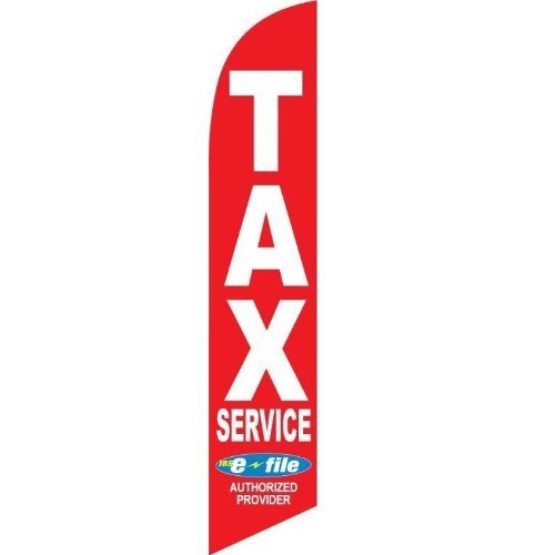 EHT Flags Patriotic Swooper Banner: IRS e-FILE Grand Opening