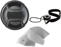 Compatible with Canon PowerShot SX60 HS Lens Cap Center Pinch Bundle