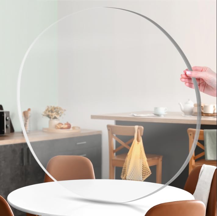 Art3d 20 Inch Round Clear Acrylic Sheets for DIY Crafts