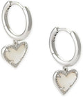 Kendra Scott Ari Heart Huggie Earrings for Women - Playful Ivory