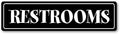 GRX1127 Aluminum Sign LARGE 24 in x 6 in RESTROOMS - High Visibility