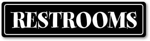 GRX1127 Aluminum Sign for Restrooms - Large 24 in x 6 in
