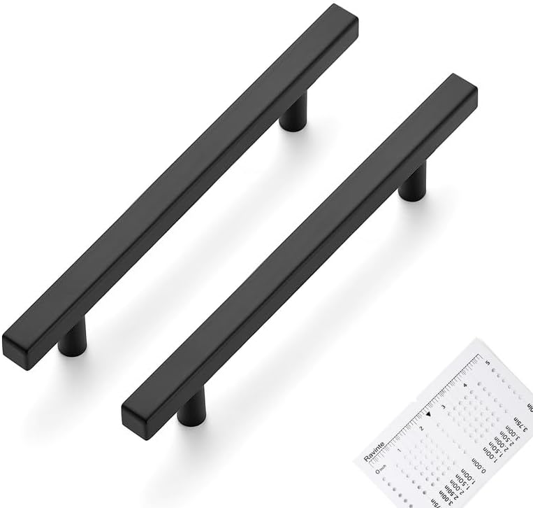 Ravinte 30 Pack Matte Black Cabinet Pulls for Modern Kitchens