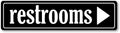 GRX1252 Aluminum Restrooms Sign LARGE 24 in x 6 in - High Visibility