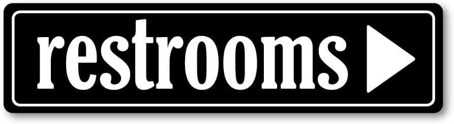 GRX1252 Aluminum Sign for Restrooms - Large 24 in x 6 in