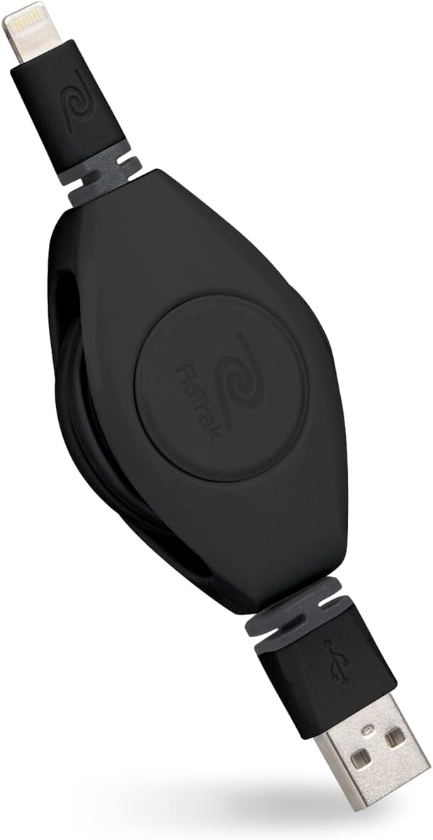 Fast Charge Retrak iPhone Cable 3.2ft Black