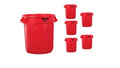 BRUTE Heavy-Duty 10-Gallon Round Trash Can - Durable Commercial