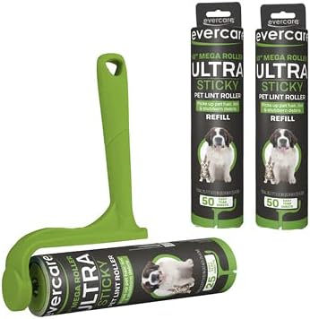 Ultra Sticky Pet Mega Lint Roller Value Pack for Easy Cleaning
