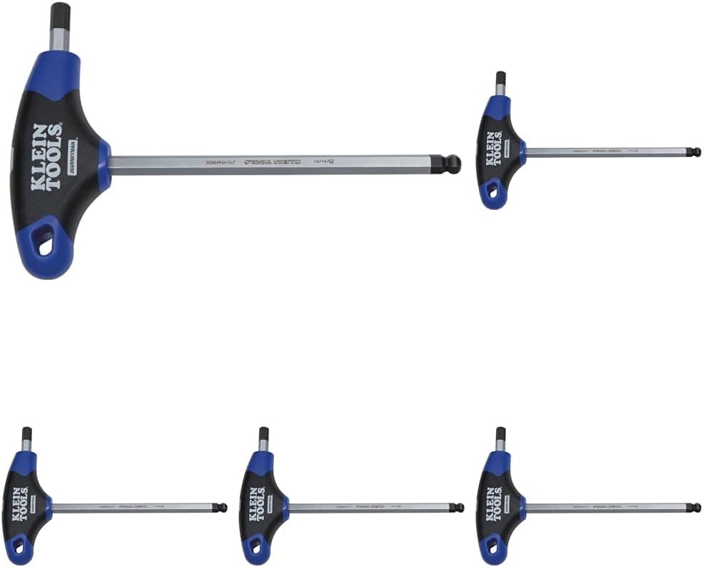 Klein Tools 5 mm Ball-End Hex Key T-Handle Set for Maximum Torque