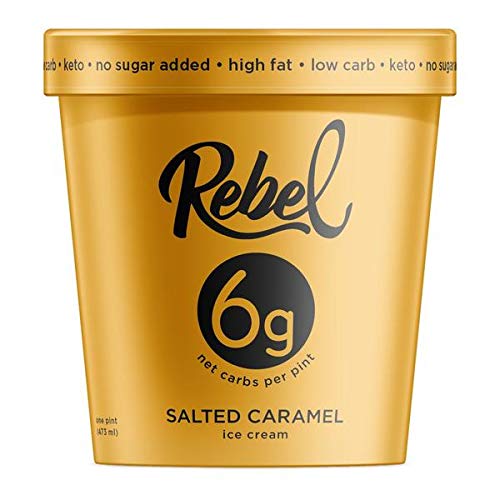 Rebel Ice Cream Low Carb Salted Caramel - Keto Friendly Treat