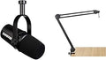 Shure MV7 USB Microphone with Gator 2000 Boom Stand Bundle - Podcast