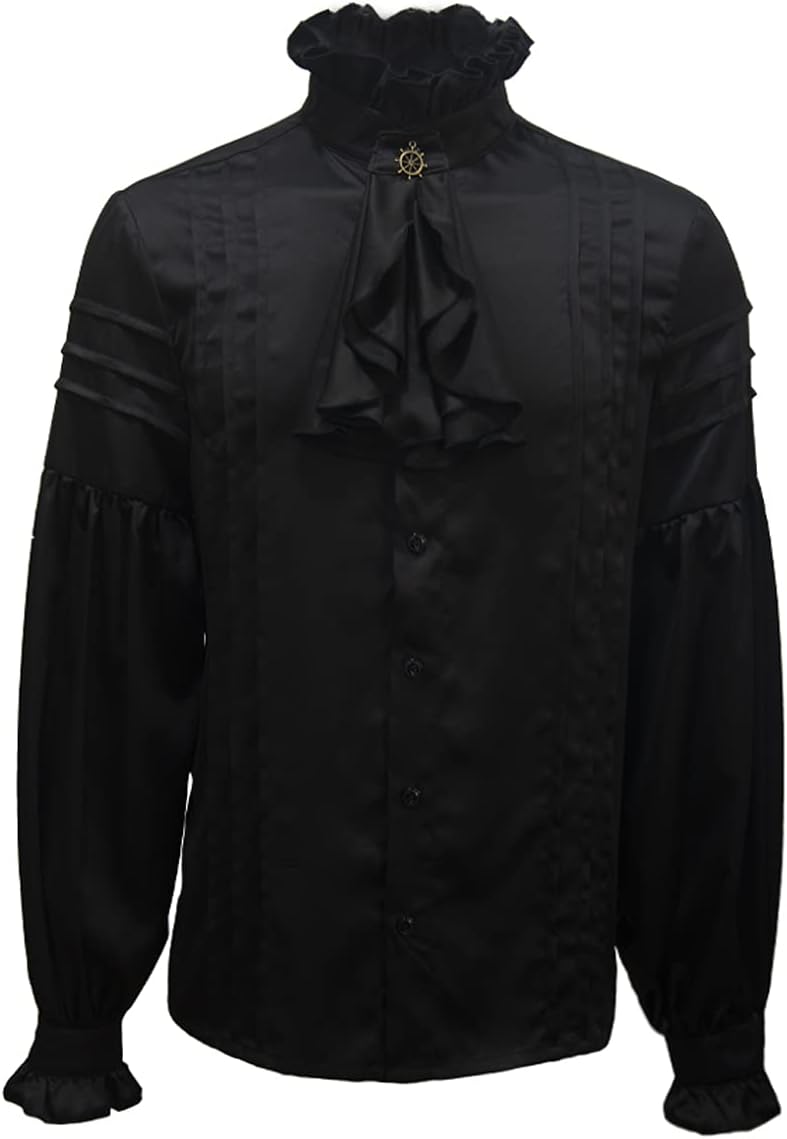 Mens Steampunk Renaissance Pirate Shirt for Costume Parties
