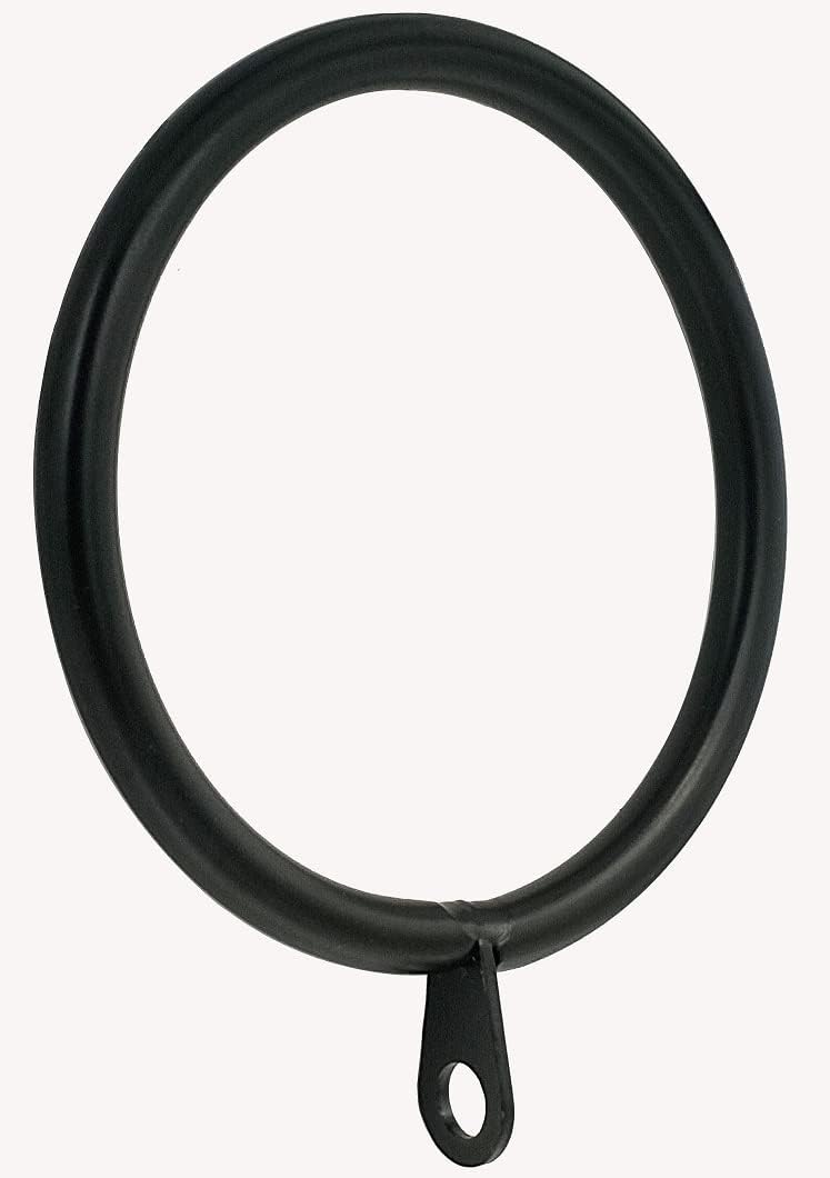 Set of 42 Black Metal Curtain Rings: Perfect for 1.5 Rods!