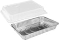 13 x 9 Oblong Aluminum Foil Cake Pan with Clear Dome Lids - Disposable