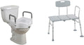 Drive Medical 2-in-1 Raised Toilet Seat & Tub Transfer Bench - Safe
