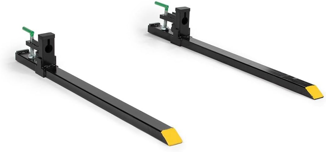 Titan Attachments Light-Duty 60in Clamp-on Pallet Forks for Tractors