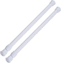 Spring Tension Curtain Rods Short Tension Rod 16 to 28 in - 2 Pack