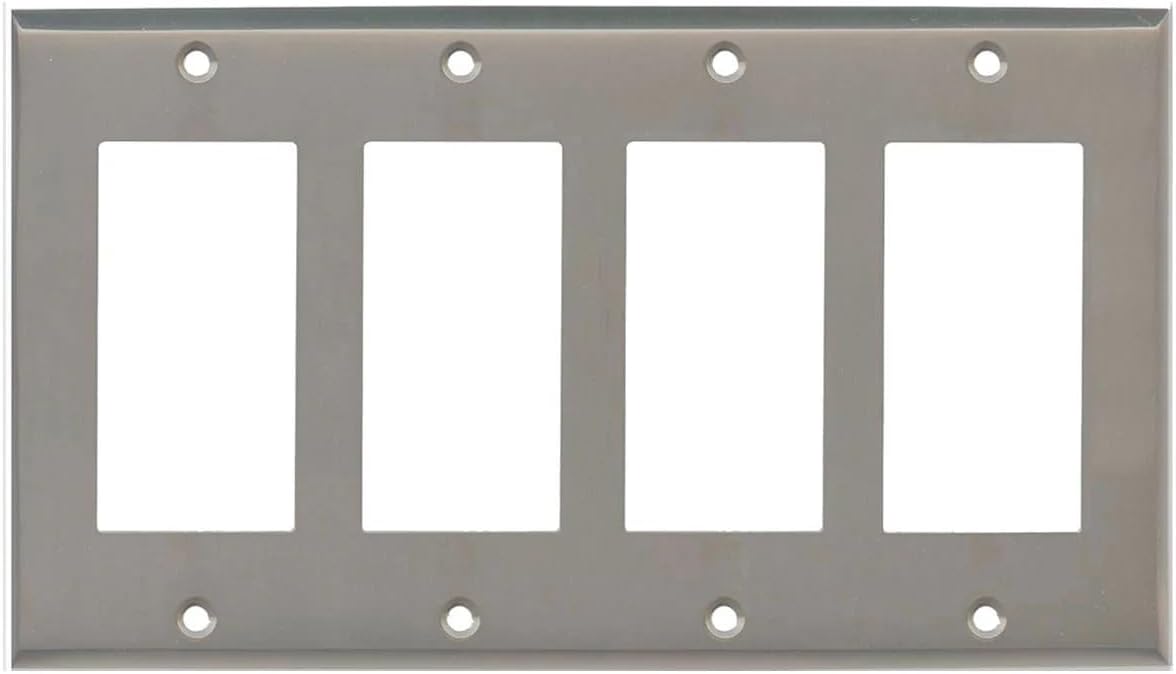 Switch Hits Satin Nickel Outlet Wall Plate for Modern Homes