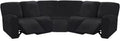 ULTICOR 7-Piece L Shape Sectional Recliner Sofa Cover - Velvet Fit