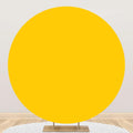Solid Yellow Round Backdrop 6.5x6.5ft Polyester - Versatile Photo Prop