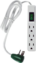 Compact 3-Outlet Power Strip - Ideal for Travel & Home