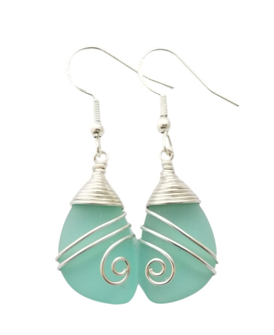 Yinahawaii Handmade Sea Glass Earrings - Unique Hawaiian Jewelry