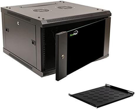NavePoint 6U Wall Mount Server Rack Enclosure with Glass Door