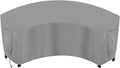 Curved Outdoor Sectional Cover 90Lx34Dx32Hx46FL - Waterproof Grey
