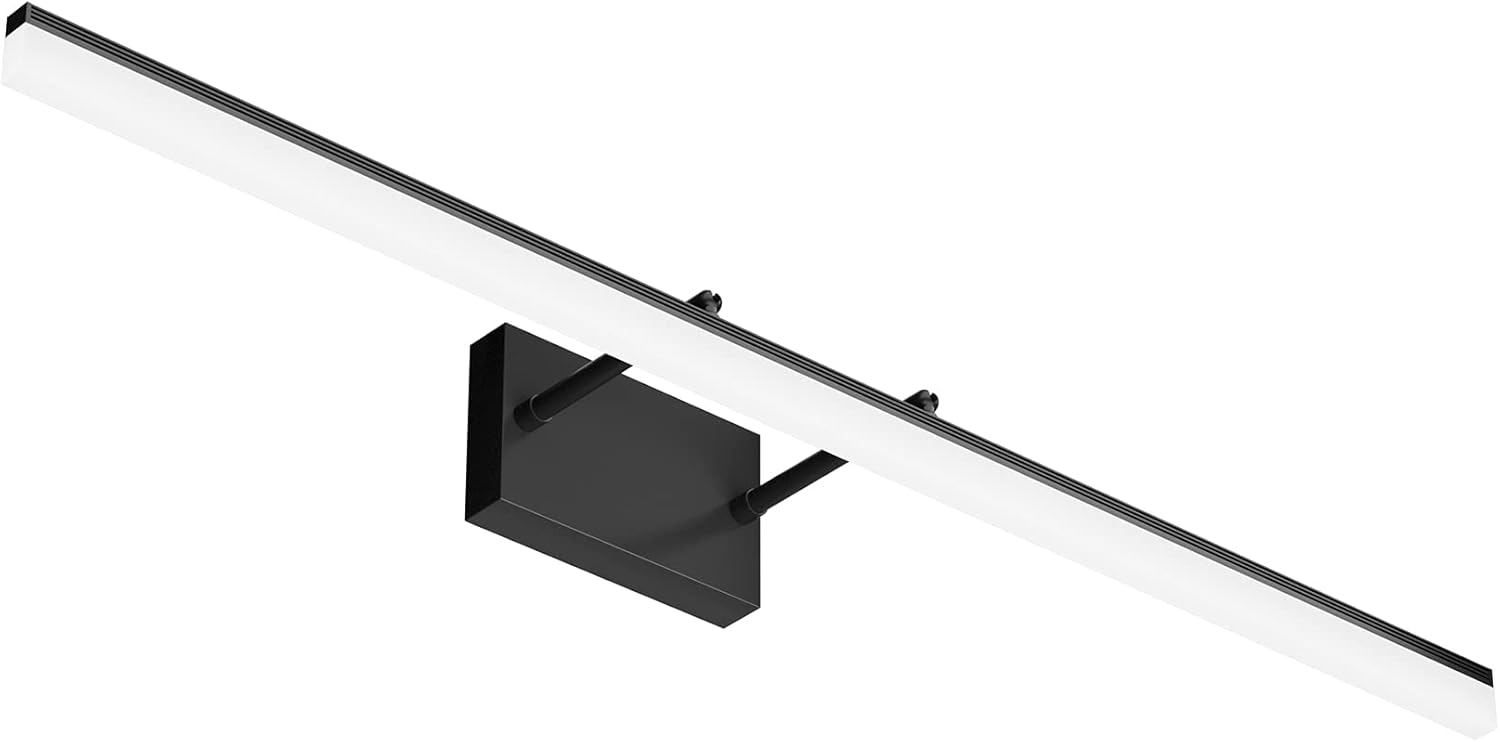 40 Inch Modern Black LED Vanity Light for Adjustable Lighting
