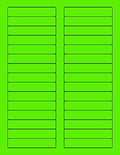 Neon Green Fluorescent Printer Labels 2/3 x 3-7/16 in - Bright File