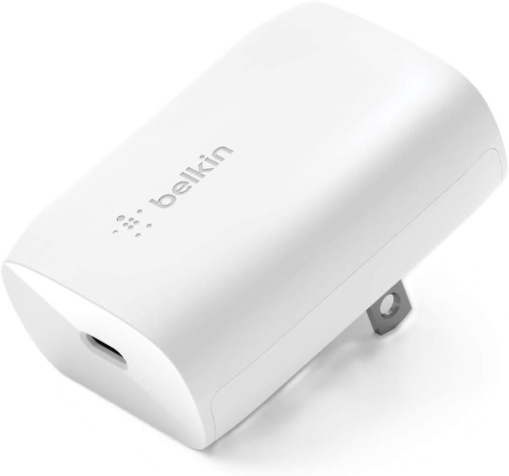 Belkin 30W USB C Charger Block with Lightning Cable for Fast Charging