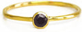 Tiny Gemstone Stacking Ring - Minimalist Dainty Birthstone Band