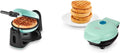 DASH Aqua Waffle Duo: 1 Thick & Mini Maker, Non-Stick, Easy Clean
