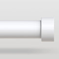 White Curtain Rods for Windows 72 to 144 in - Heavy Duty Adjustable