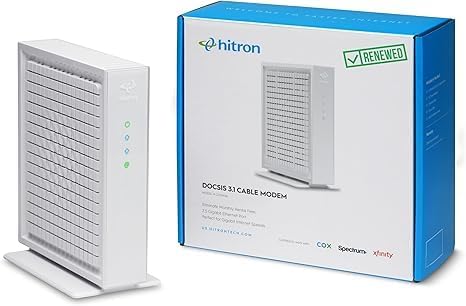 Hitron CODA56 Multi-Gigabit DOCSIS 3.1 Modem for Fast Internet