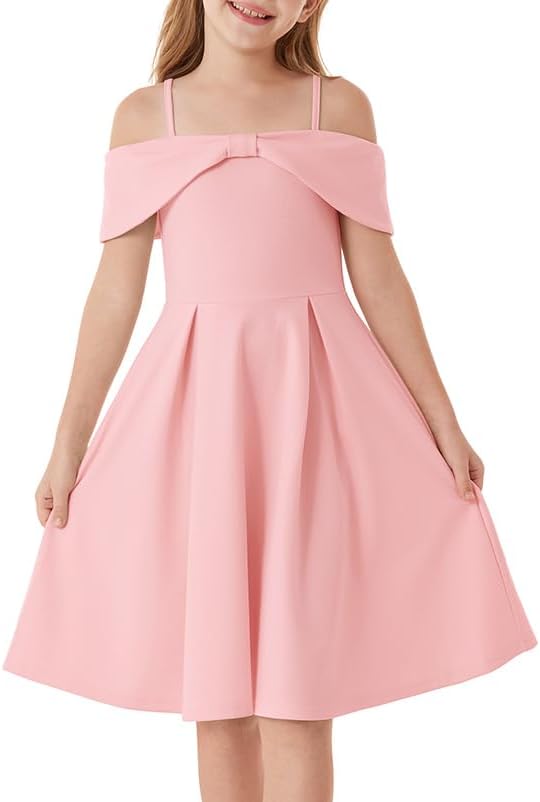 Elegant Off Shoulder A-Line Casual Party Dress for Girls