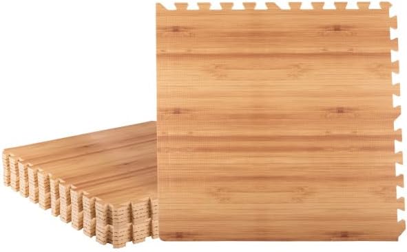EVA Foam Floor Tiles 12-Pack for Stylish Home or Gym Use