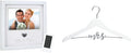 Bundle of Heart Thumbprint Photo Frame and Mrs. Wedding Dress Hanger
