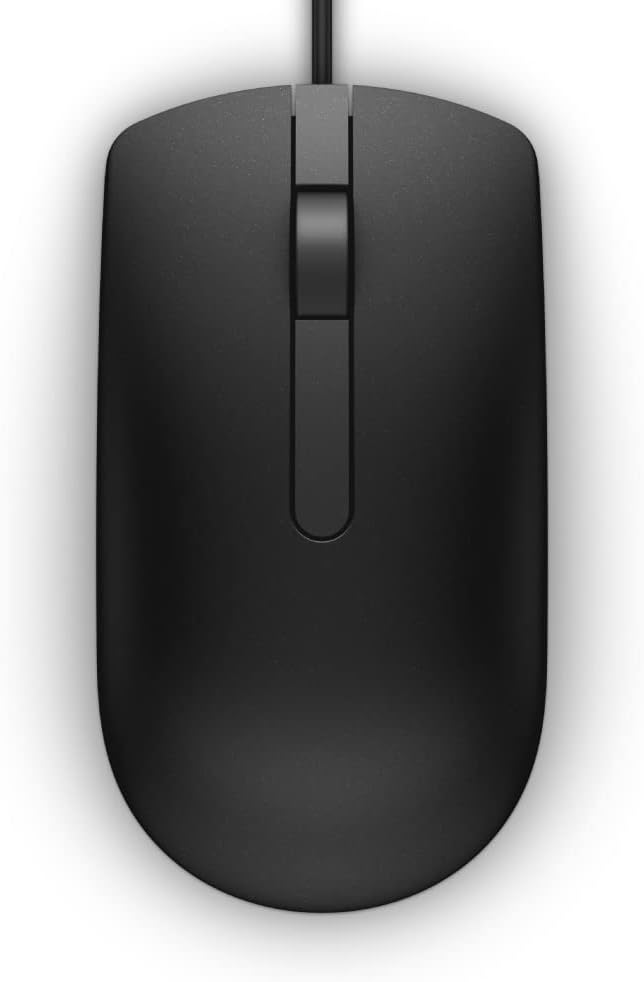 Dell MS116-BK USB Mouse - Smooth Black Navigation