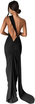 Women Backless Bodycon Sleeveless Maxi Dress - Elegant Party Wear