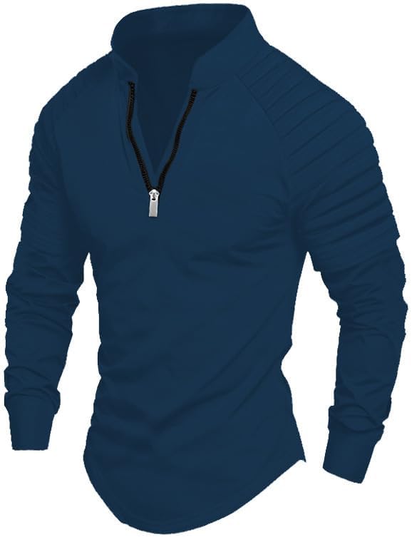 Lightweight Men's Quarter Zip Polo: Kenhansion Comfort
