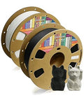 Matte PLA Filament 1.75mm 2kg (Matte Black & White) - Low-Glow Finish