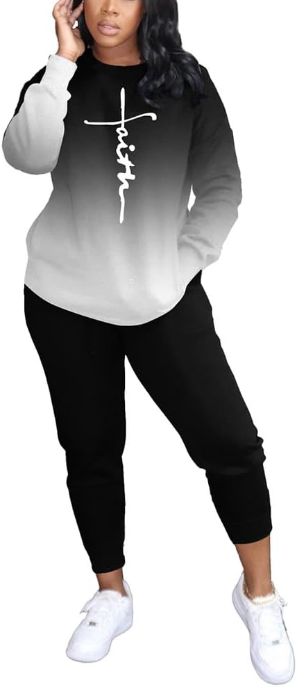 Comfy Two Piece Outfits for Women Casual Long Sleeve Tracksuits