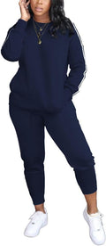 Two Piece Outfits For Women Casual Long Sleeve Sweatsuits Jogger Shoes