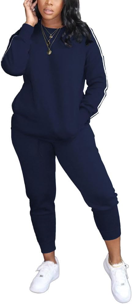 Comfy Two Piece Outfits For Women Casual Long Sleeve Jogger Sets