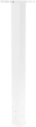 White Mailbox Post for Outside 43x4x4 in - Modern Metal Post Sleeve