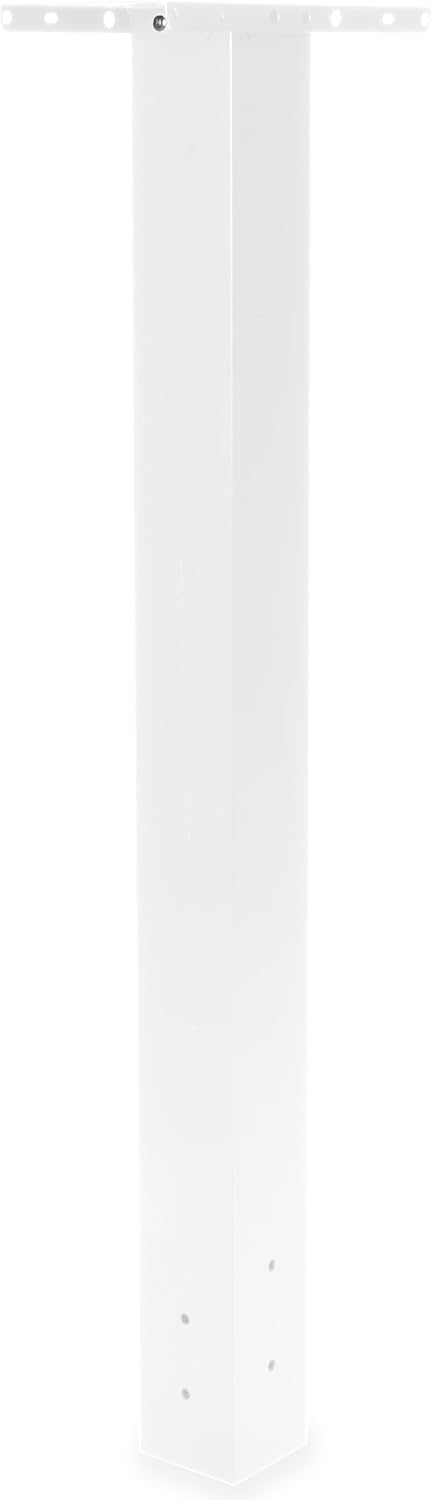 Ilyapa White Mailbox Post - Modern Metal Mailbox Stand for Outside