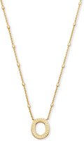 Kendra Scott Letter O Pendant Necklace in 14k Gold-Plated Brass